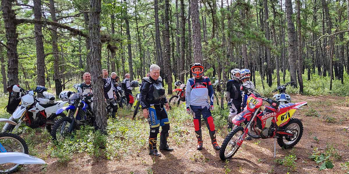 Motorcycle Group in Forest